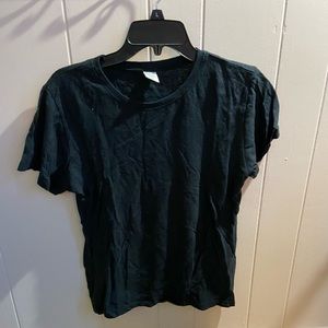 black t-shirt. size large